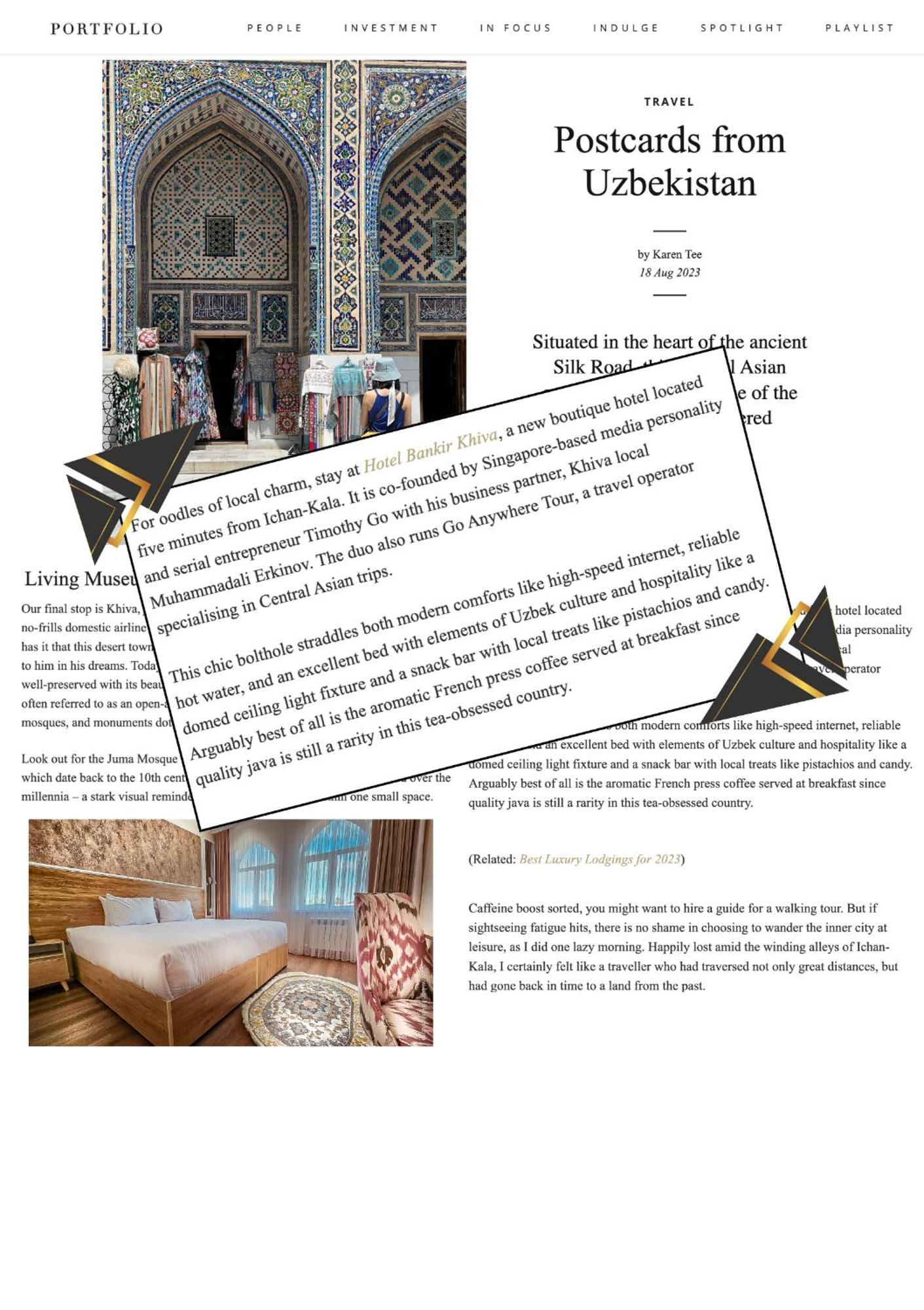 Hotel Bankir Khiva Extérieur photo